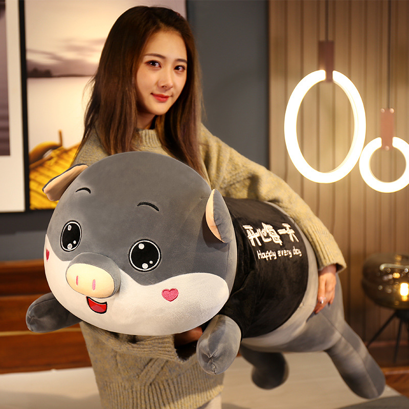 Cartoon Soft Cute Pig-shaped Throw Pillow Long Rabbit Pillow