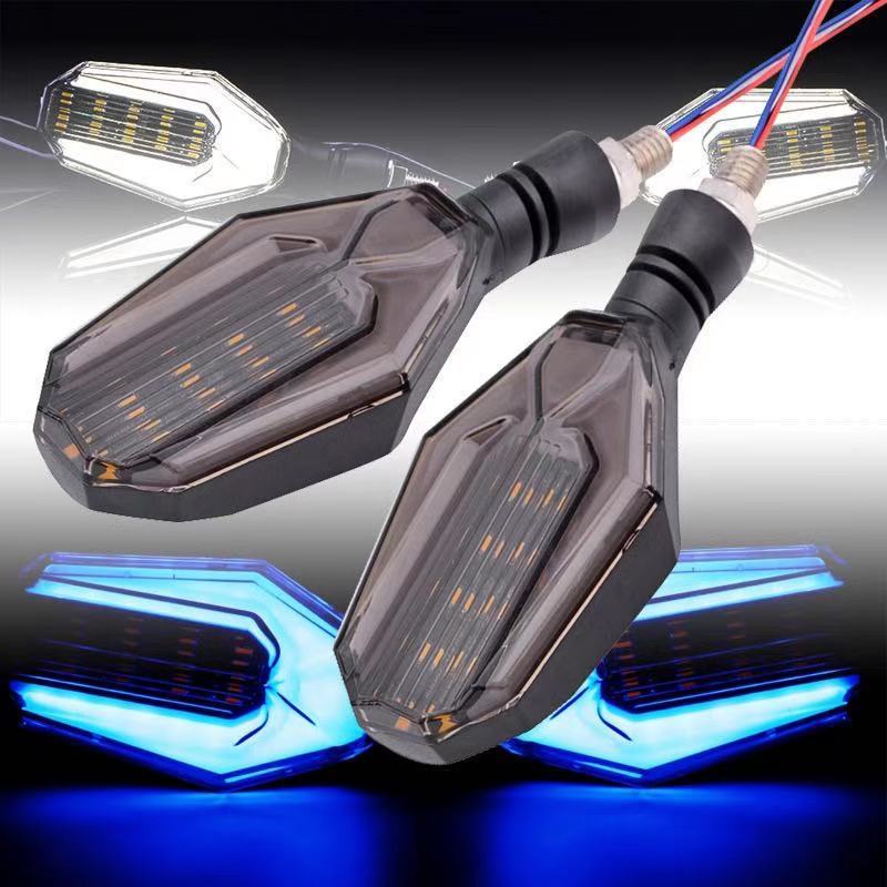 Motorcycle Modified Two-color Light Guide 30LED Steering Indicator Signal 9
