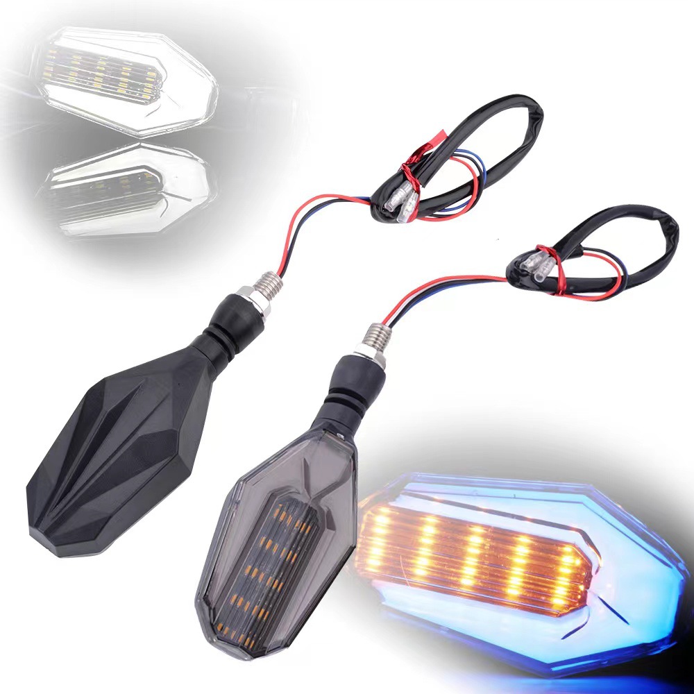 Motorcycle Modified Two-color Light Guide 30LED Steering Indicator Signal 10