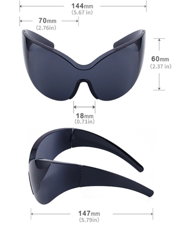 Title 1, Fashion One-piece Large Frame Sports Sunglasses