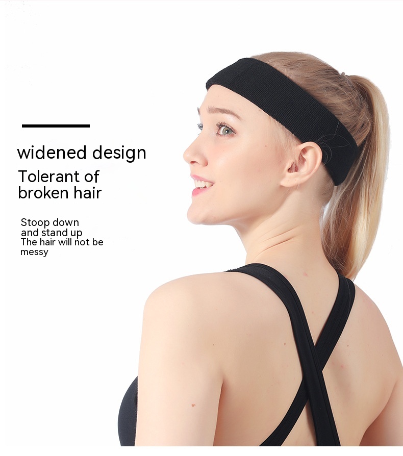 Title 1, Sports Anti Sweat Band With Elastic Solid Color...