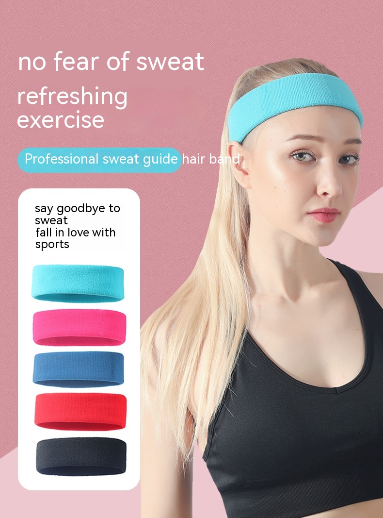 Title 2, Sports Anti Sweat Band With Elastic Solid Color...