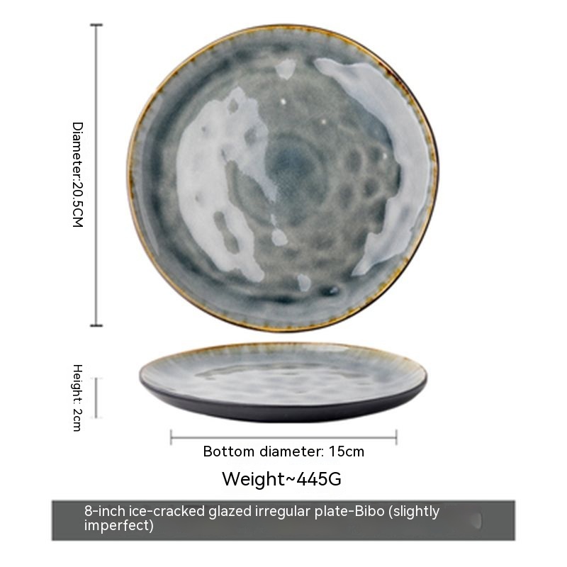 75 Inch Crackle Glaze Meal Bowl Profiled Salad Bowl