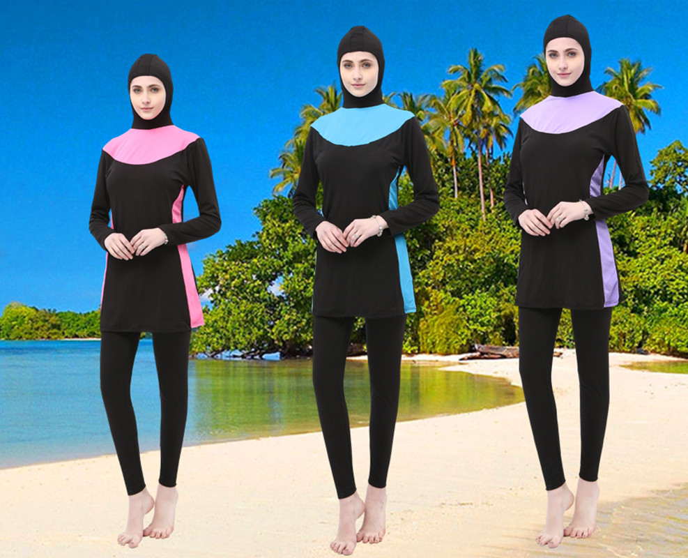 Conservative Sunscreen Women’s Split Swimsuit Hooded