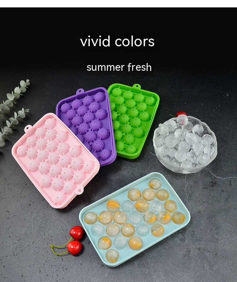 Title 7, Household 25-hole Silicone Round Ice Cube Mold