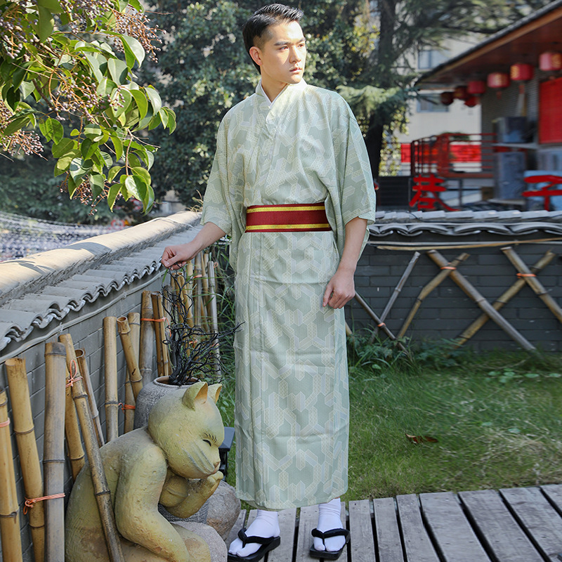 Japanese Kimono Men's Traditional Formal Wear Summer
