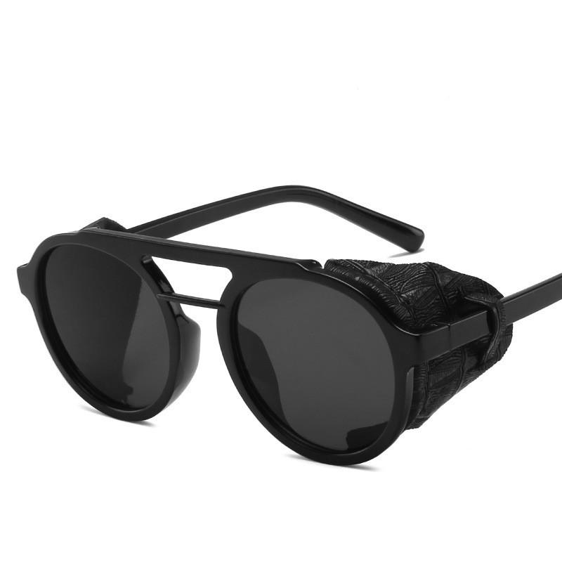 Title 2, Fashion Round Frame Double Beam Sunglasses