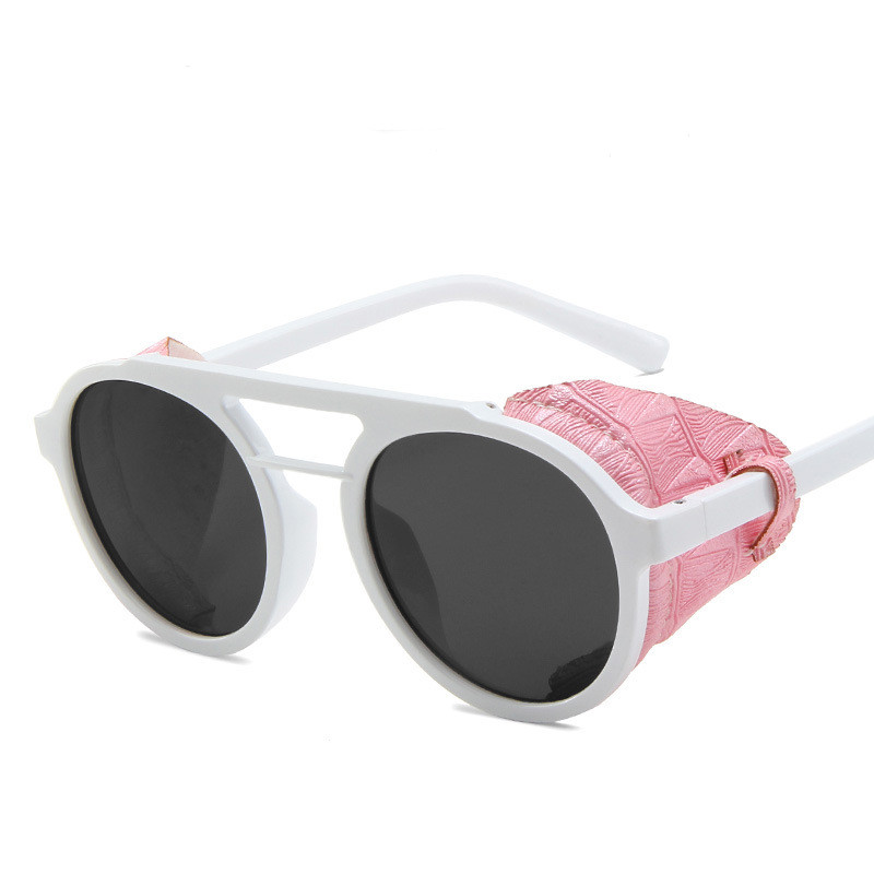 Title 5, Fashion Round Frame Double Beam Sunglasses