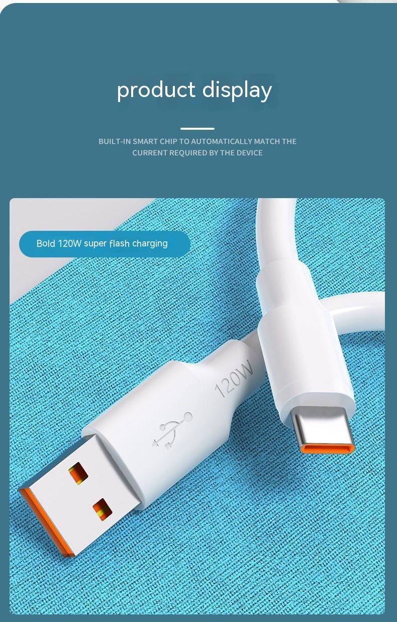 Charging Cable Fast Charging 120W Mobile Phone 6A Bold - Image 14