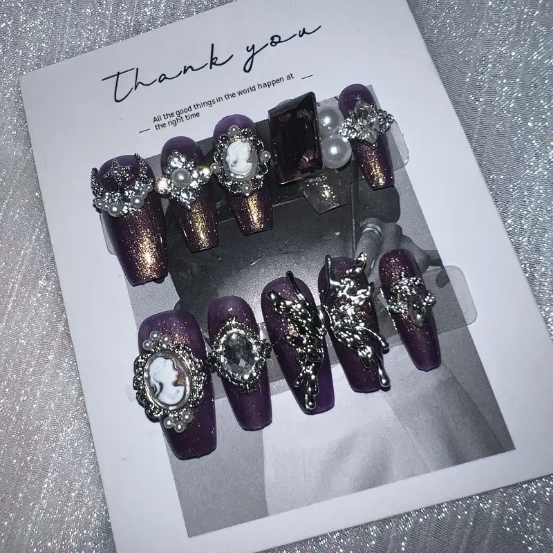 Non-mainstream Style Hot Girl Nail Beauty Rhinestone Wear Armor