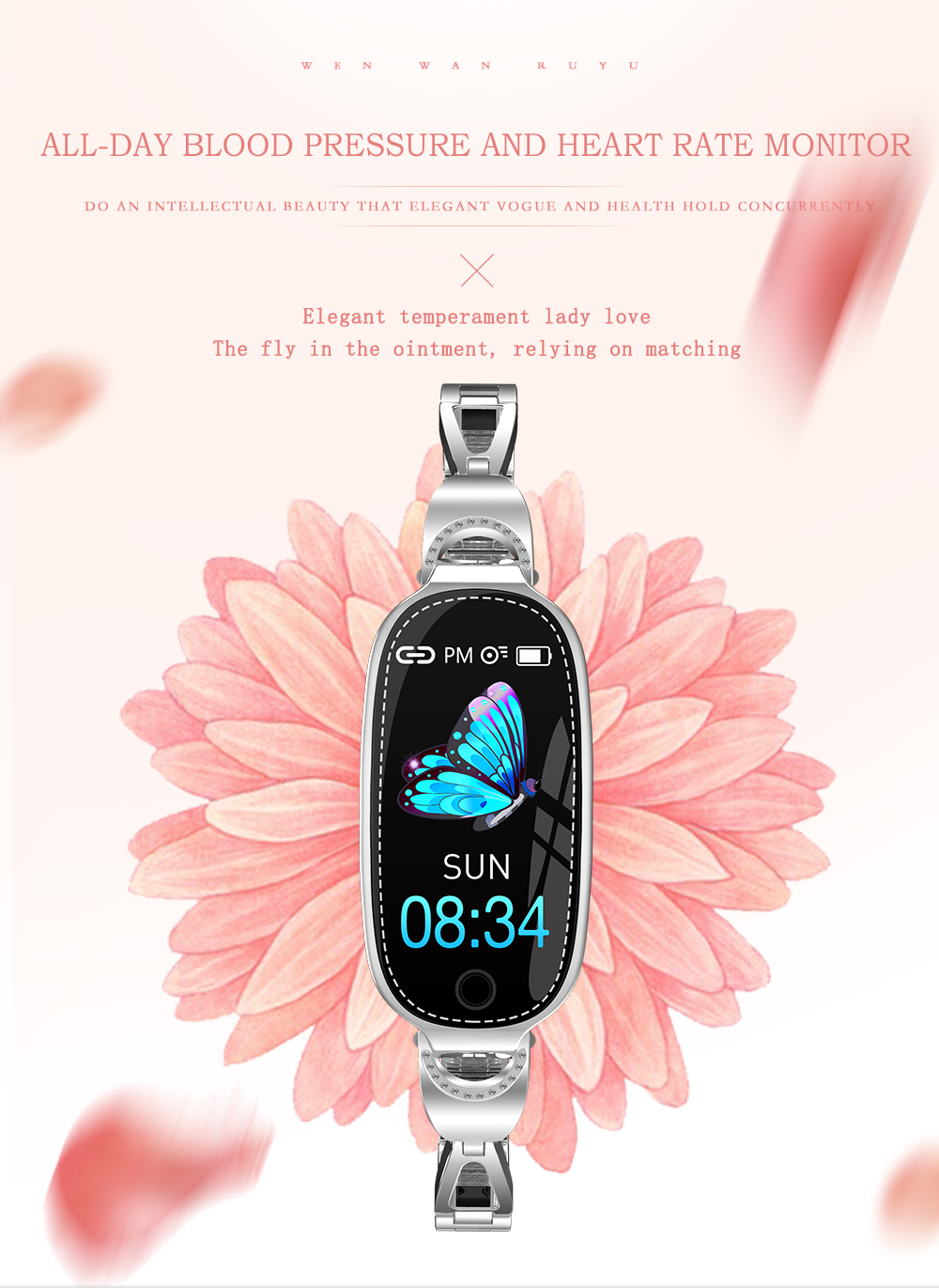 Title 7, F18 Fashion Smartwatch para Mujeres con Correa ...