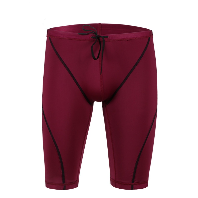 Men's Shark Skin High Elastic Swimming Trunks