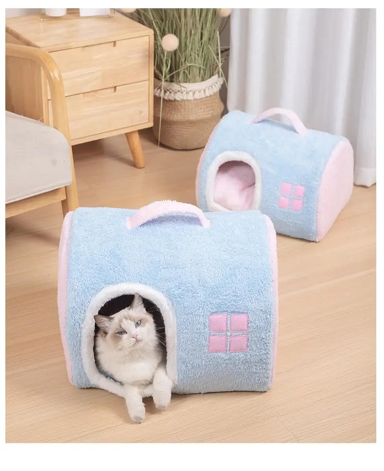 Winter Warm Closed Portable Cat Nest