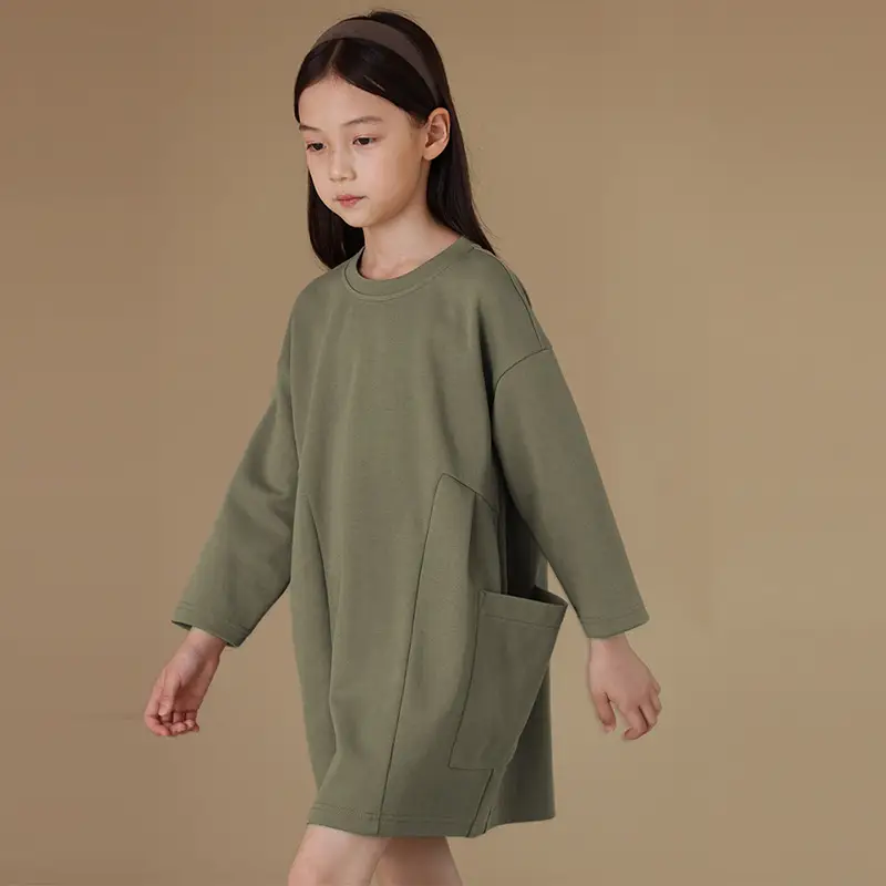 Children's Round Neck Cotton Dress