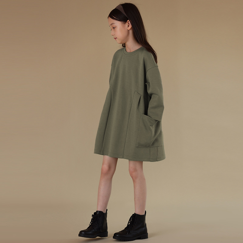 Children's Round Neck Cotton Dress