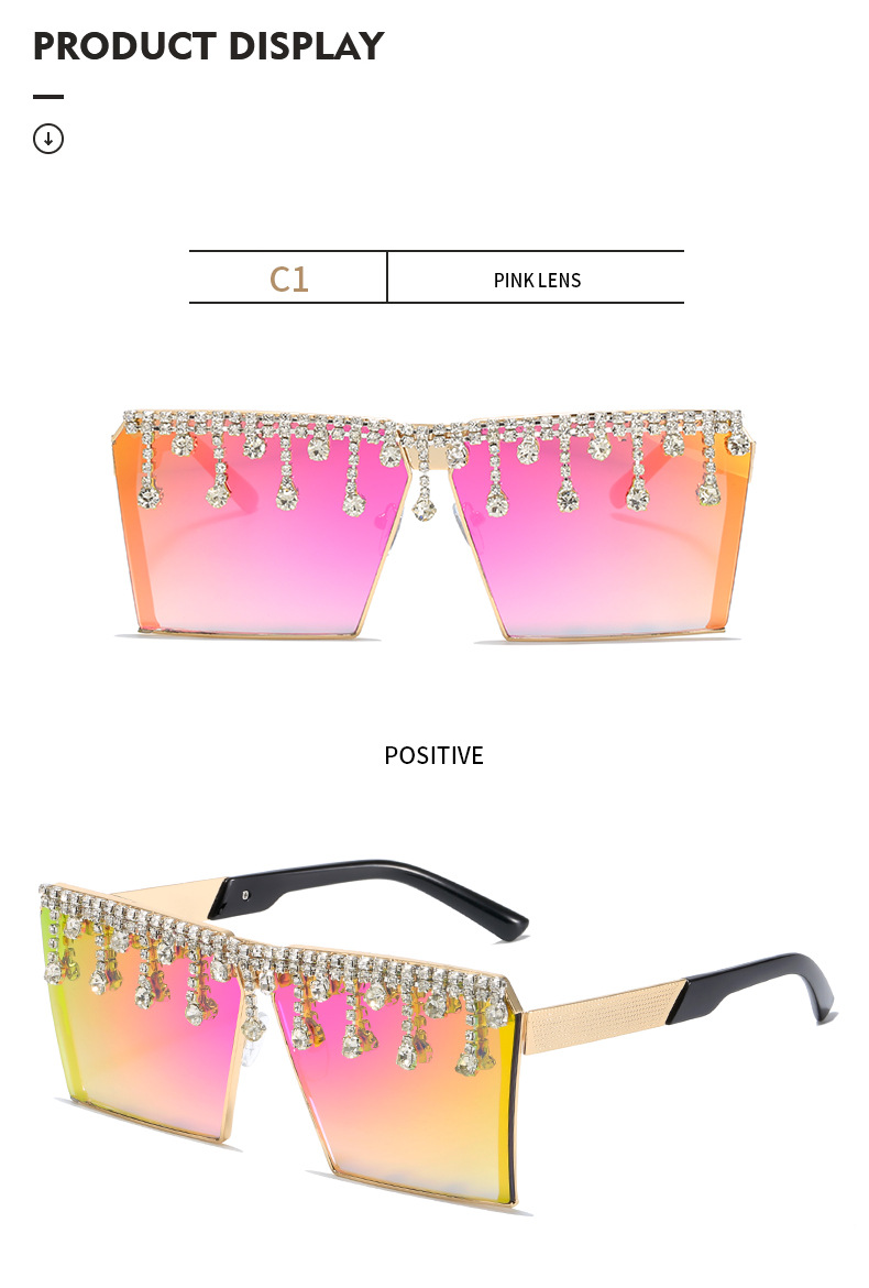 Title 3, European And American Popular Diamond Sunglasse...