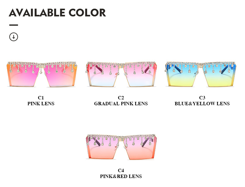 Title 9, European And American Popular Diamond Sunglasse...