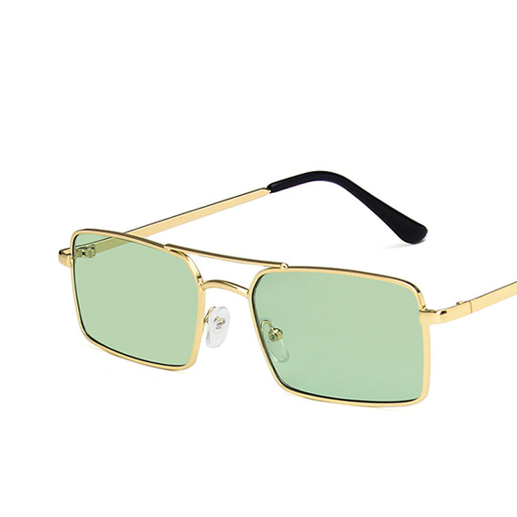 Title 2, Double Beam Square Metal Sunglasses