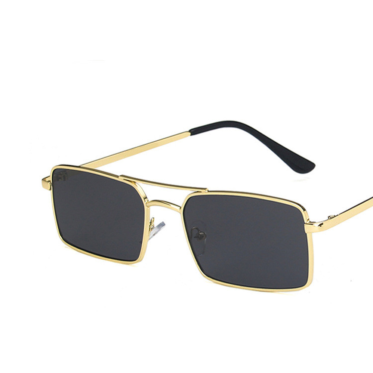 Title 4, Double Beam Square Metal Sunglasses