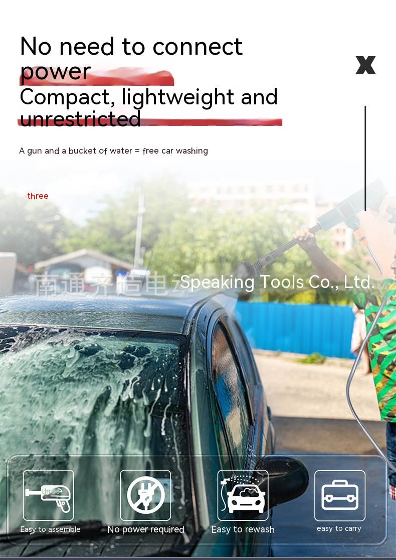 Spray Brushless Water Gun Car Washing House Cleaning Automatic Impact — foto 7