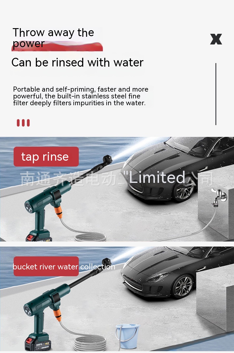 Spray Brushless Water Gun Car Washing House Cleaning Automatic Impact — foto 4