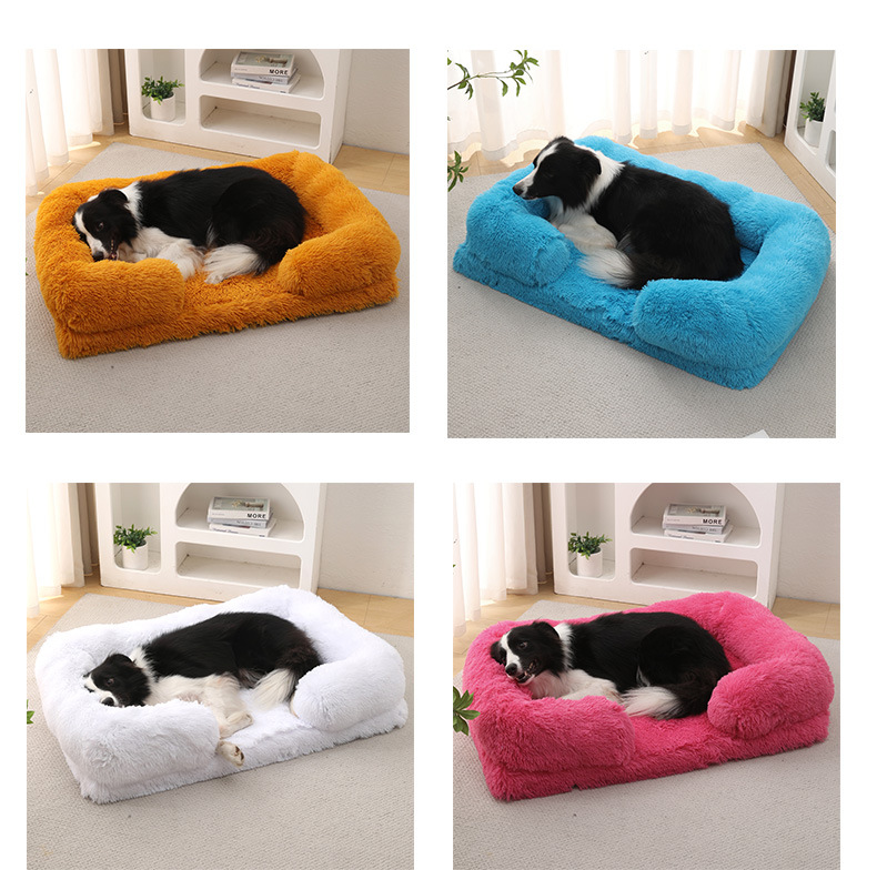 Title 1, Lit Rond en Peluche pour Animaux Lit Chien dHi...