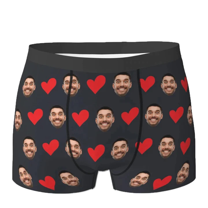 Personalized Face Photo Underwear Custom Heart Boxer Briefs Custom Men  Briefs Gift For Husband - Anniversary Gift For Dad - CJdropshipping