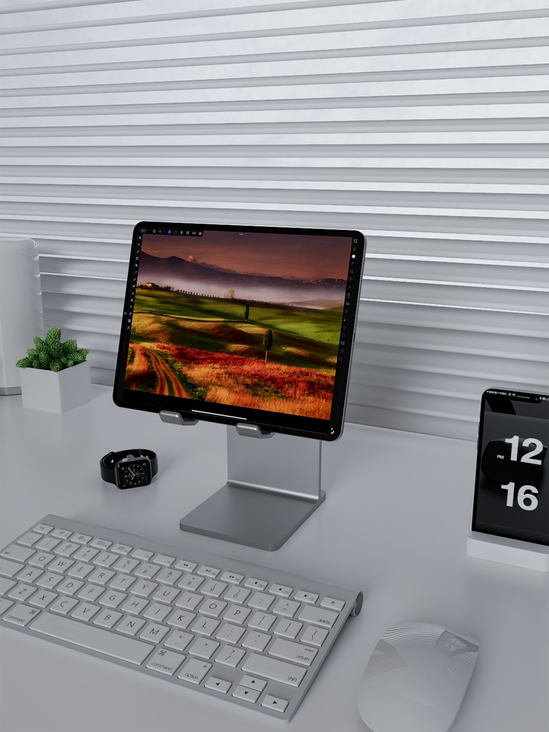 Flat Computer General Support Adjustable Lifting Mobile Desktop Stand - Image 6