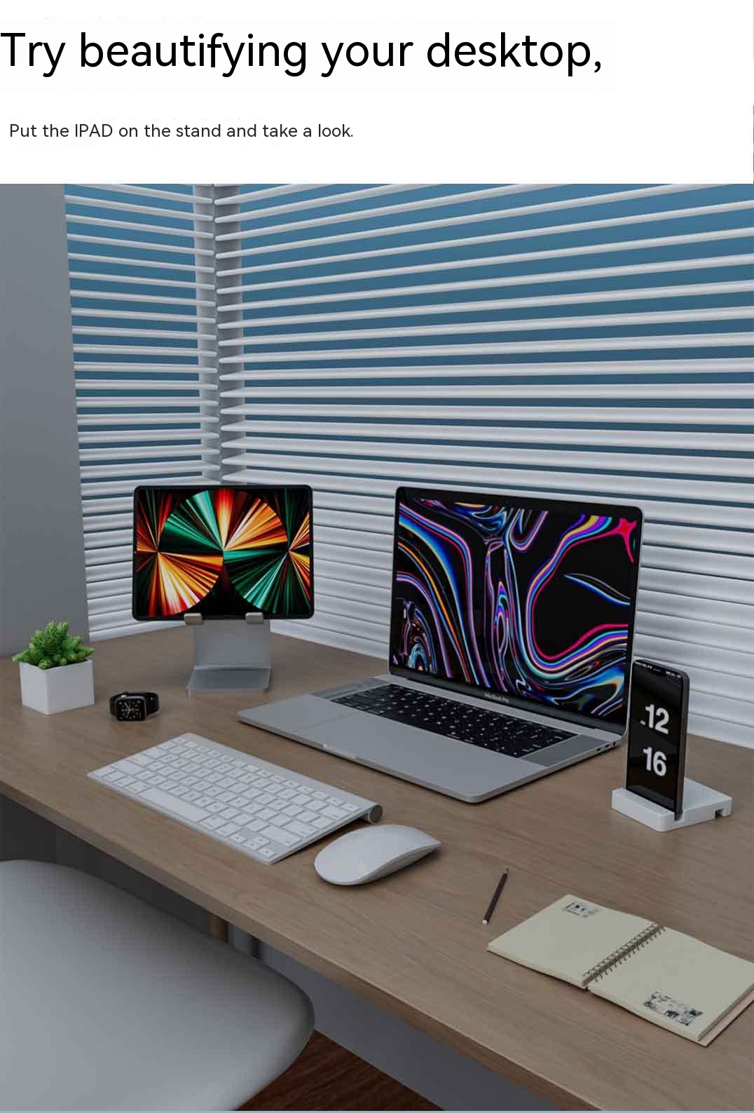 Flat Computer General Support Adjustable Lifting Mobile Desktop Stand