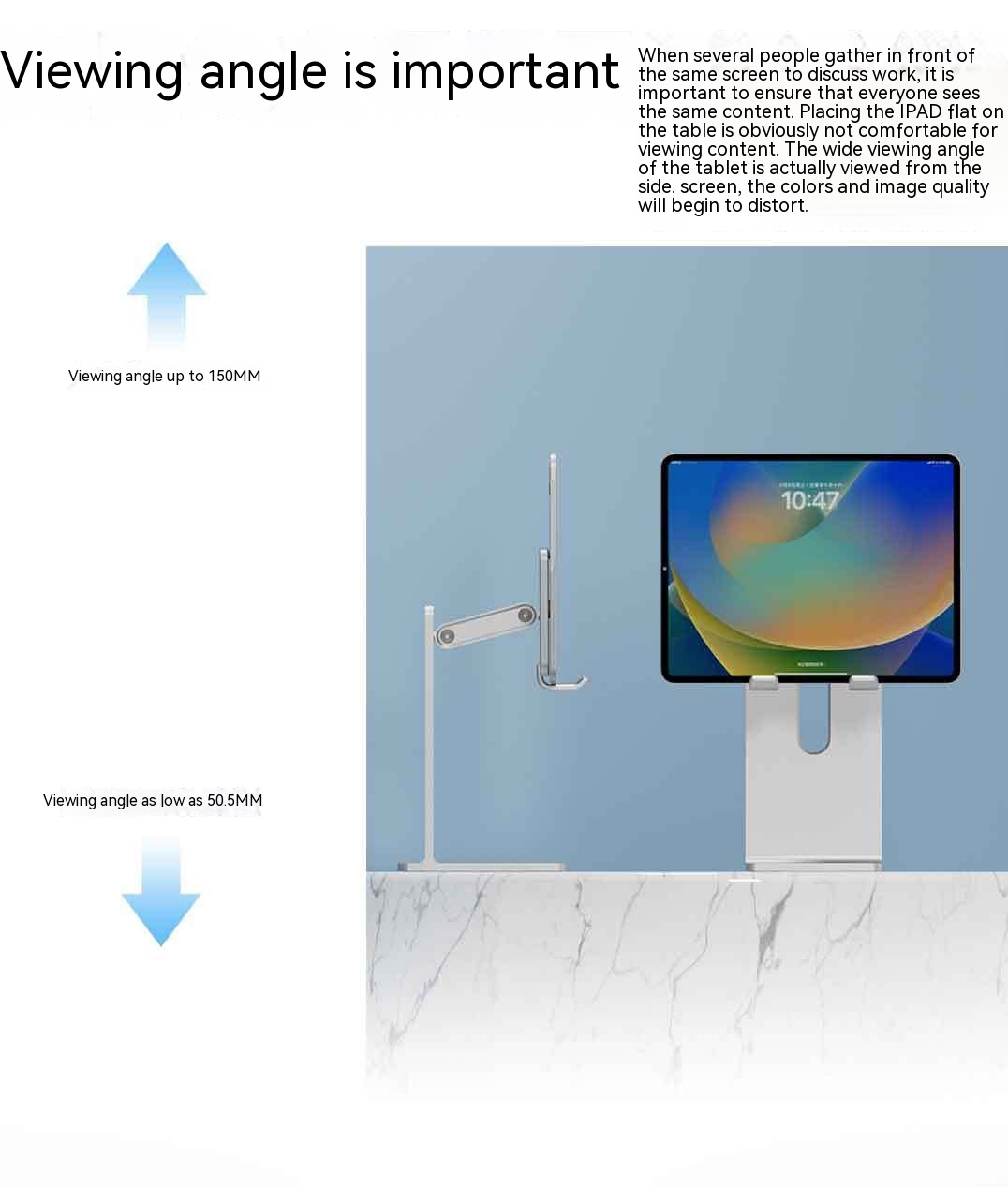 Flat Computer General Support Adjustable Lifting Mobile Desktop Stand - Image 4