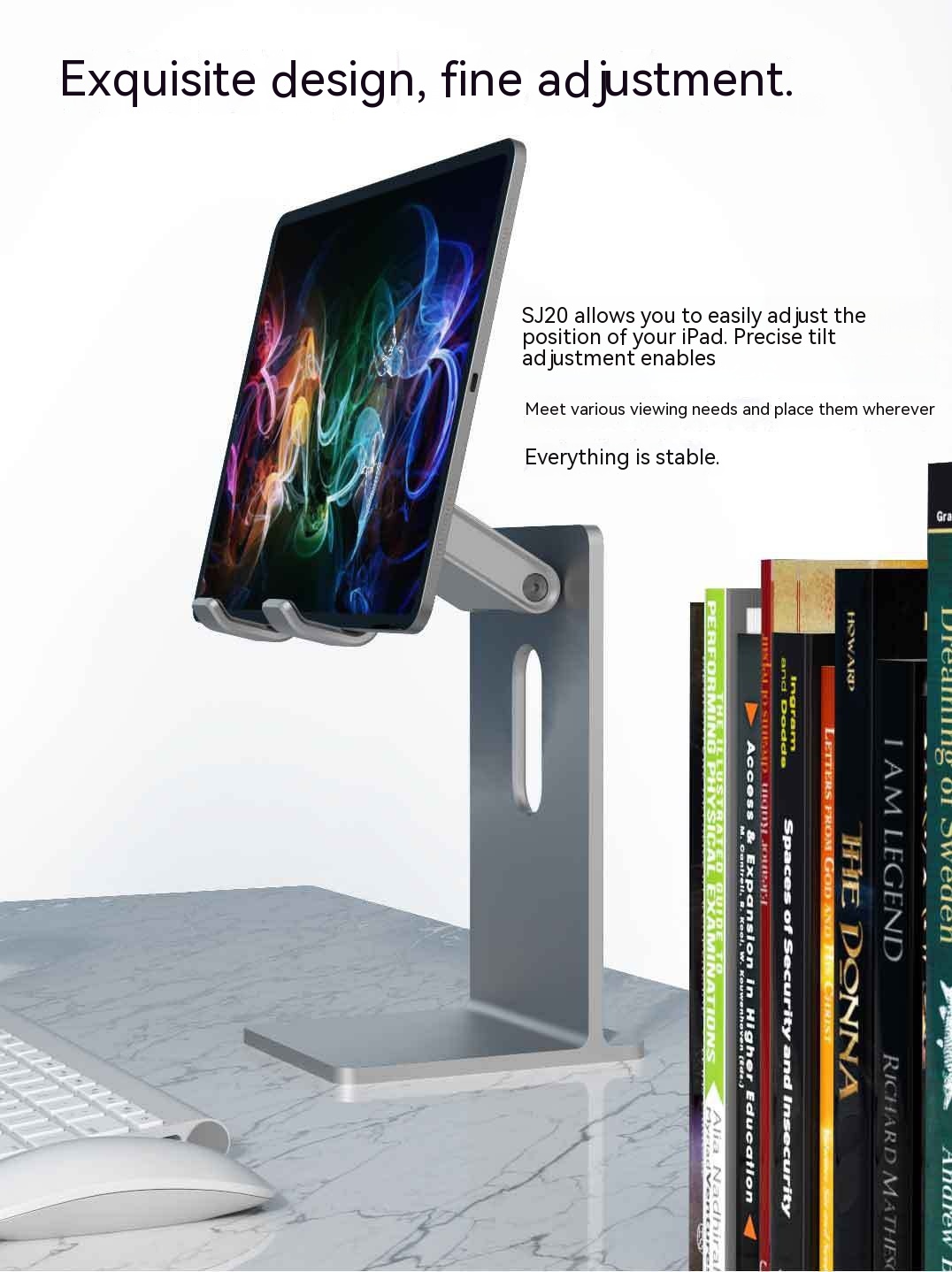 Flat Computer General Support Adjustable Lifting Mobile Desktop Stand - Image 13