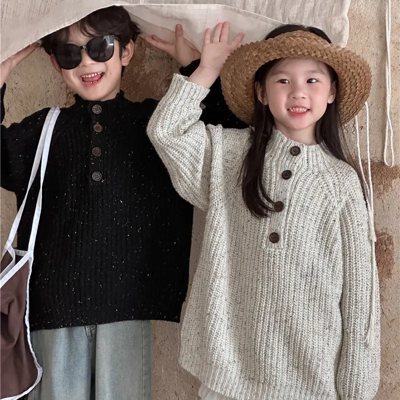 Spring New Children's Retro Sweater Loose Chic Sweater