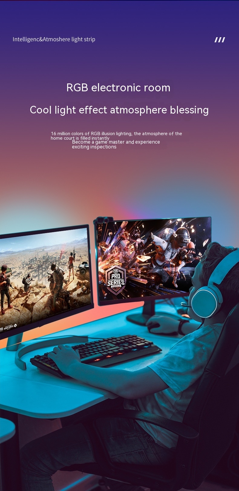 RGB Esports Desktop Computer Display Atmosphere Backlight - Image 8