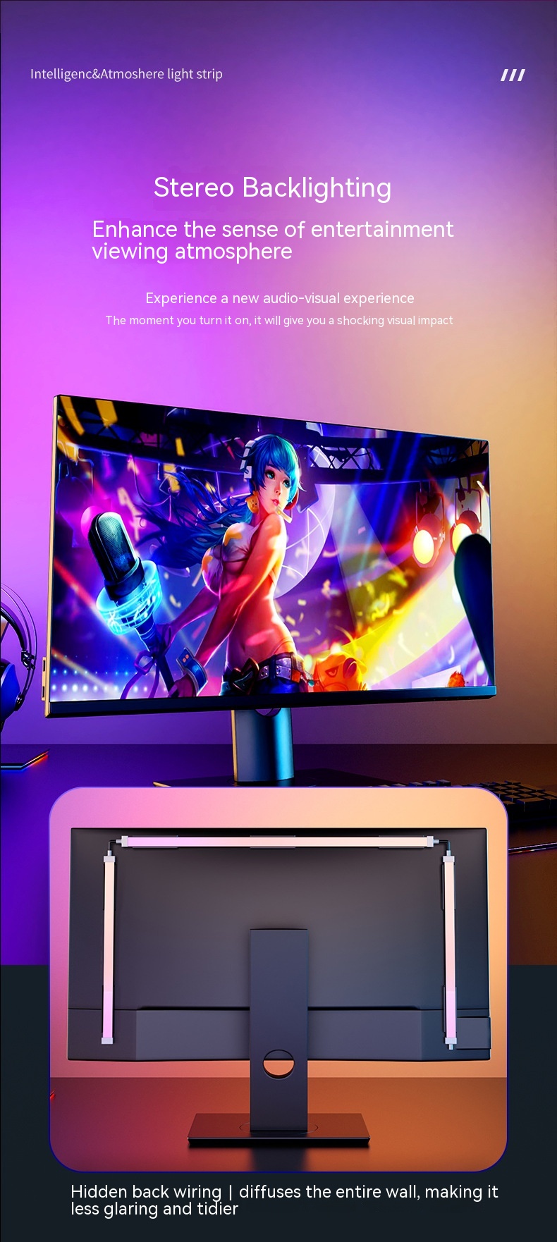 RGB Esports Desktop Computer Display Atmosphere Backlight - Image 5