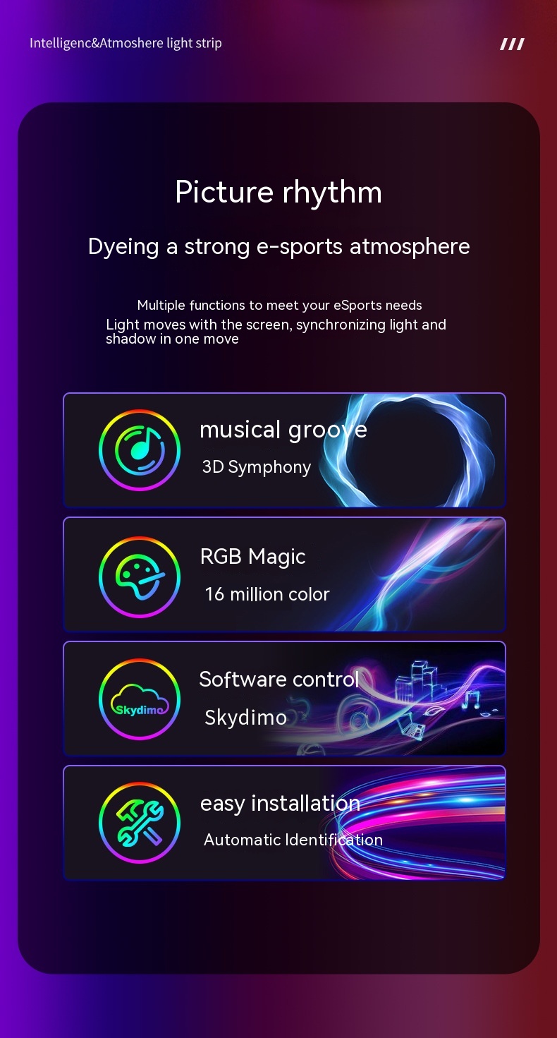 RGB Esports Desktop Computer Display Atmosphere Backlight - Image 6