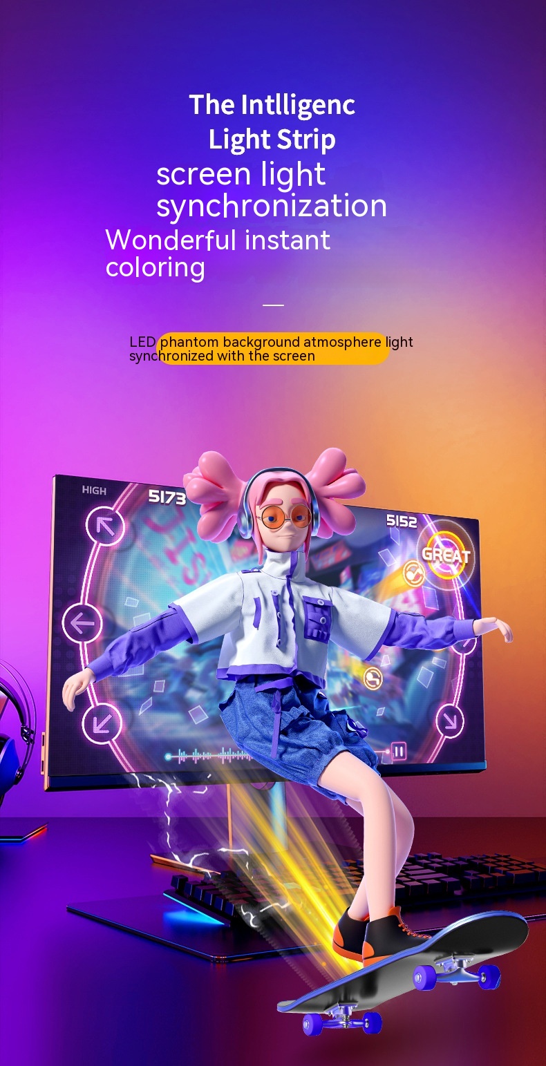 RGB Esports Desktop Computer Display Atmosphere Backlight - Image 2