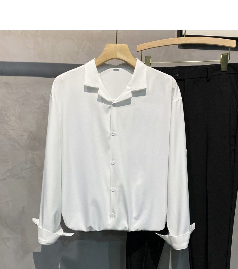 Title 6, Heren plus size losse longsleeve shirt in Korea...