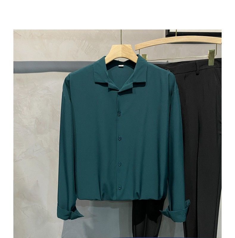 Title 15, Heren plus size losse longsleeve shirt in Korea...