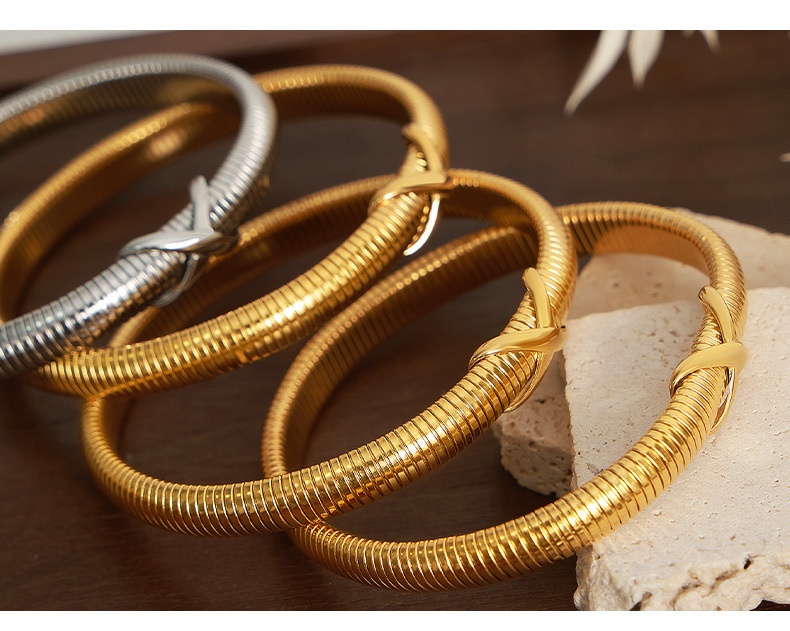 Personalized Line Cross Knot Design Feeling Jewelry Bracelet