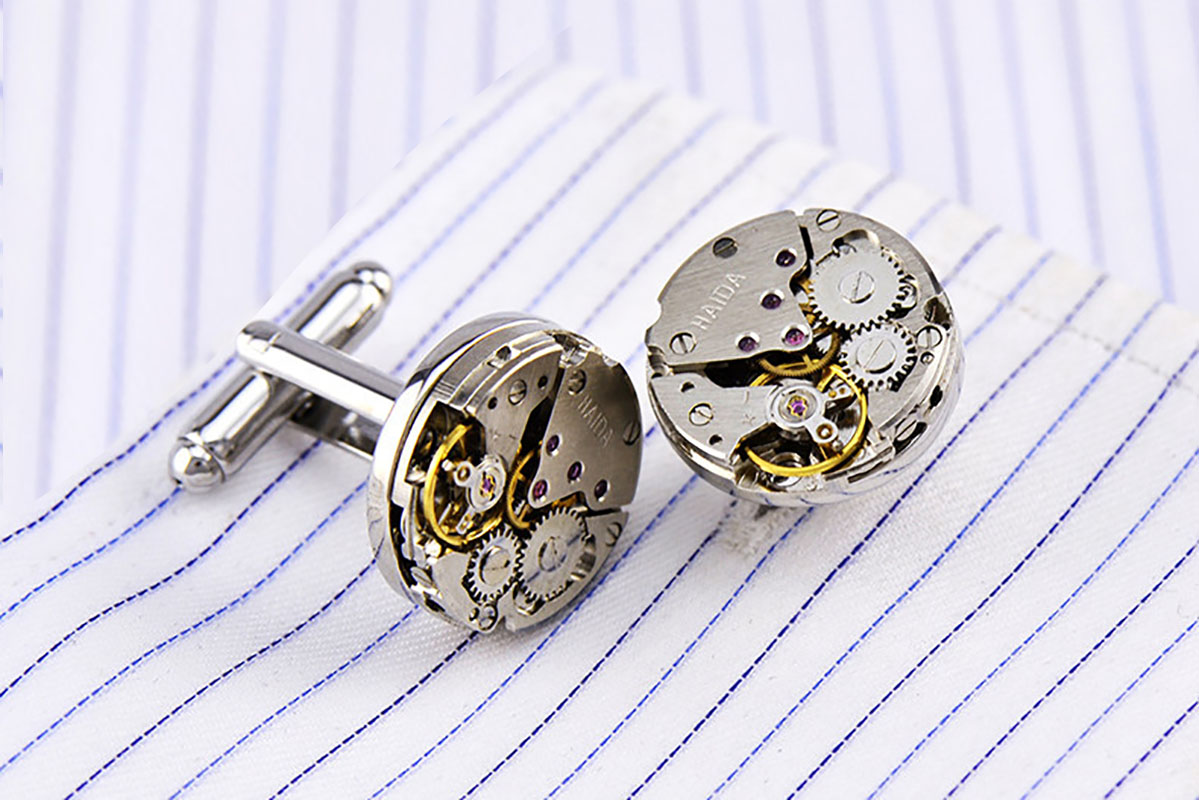 Mechanical Movement French Shirt Cufflinks — foto 11