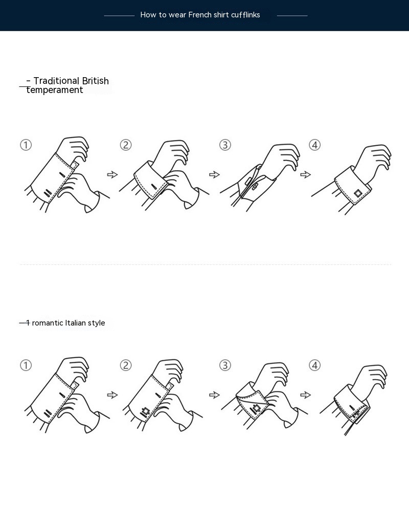 Mechanical Movement French Shirt Cufflinks — foto 6