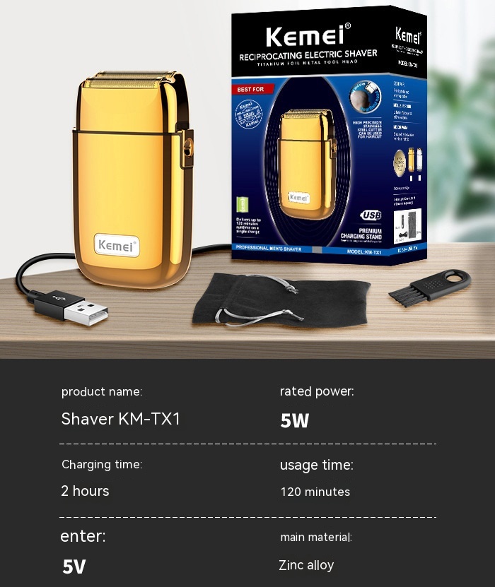 Title 1, Metal Body USB Rechargeable Shaver