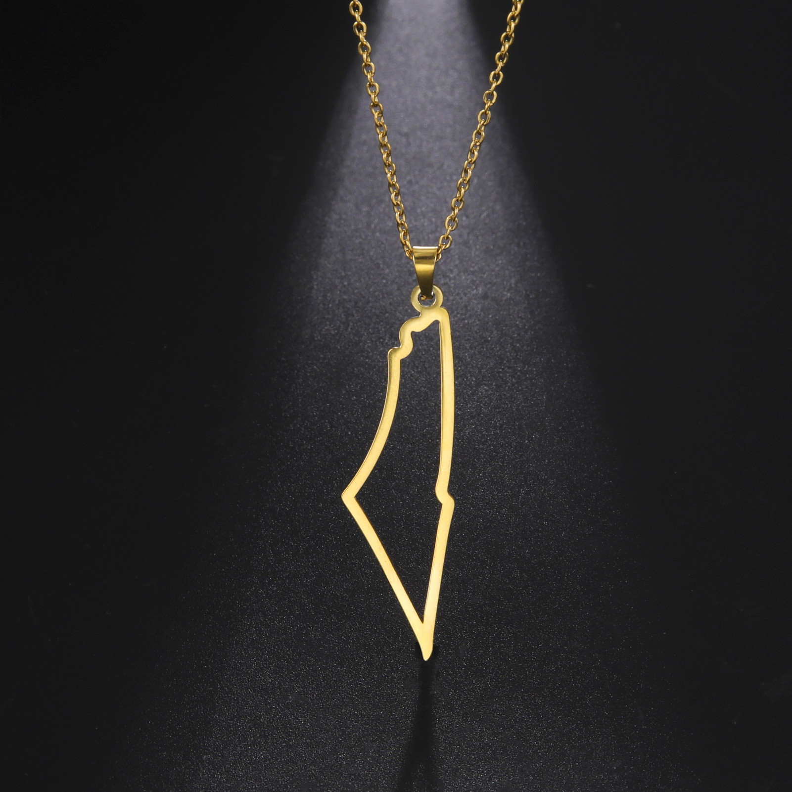 Irregular Hollow Mountain Stainless Steel Necklace