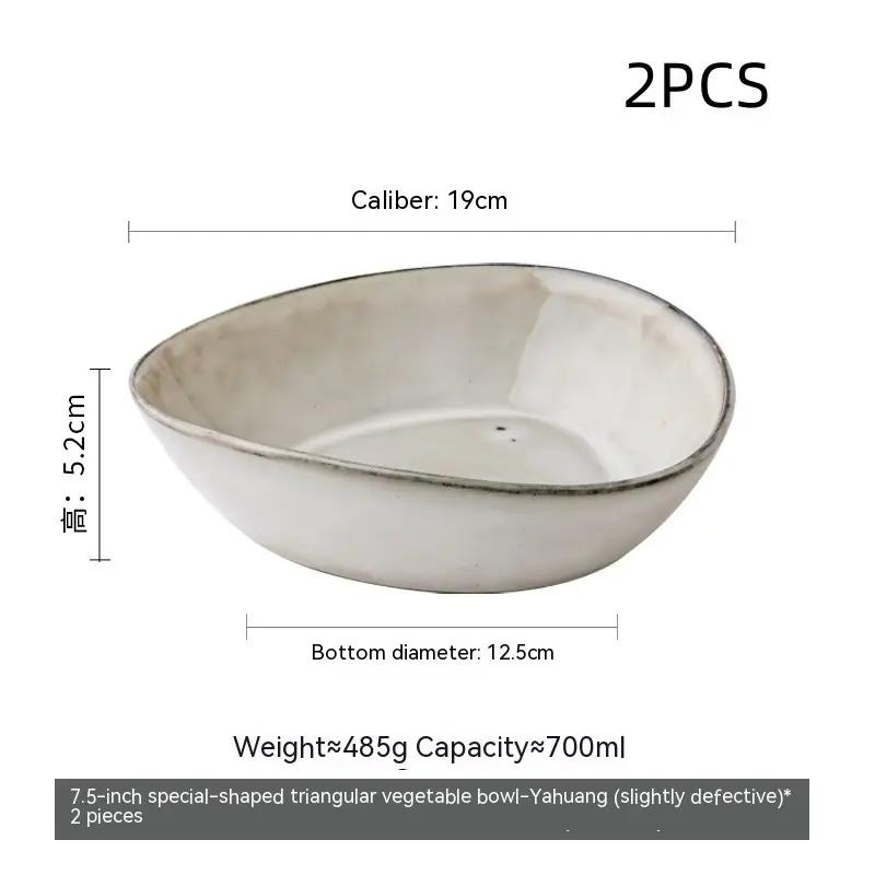Ceramic Bowl Irregular Steak Plate