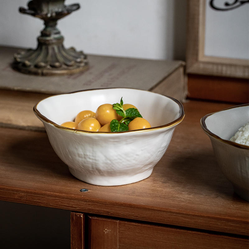 Retro Irregular Ceramic 5-inch Rice Bowl