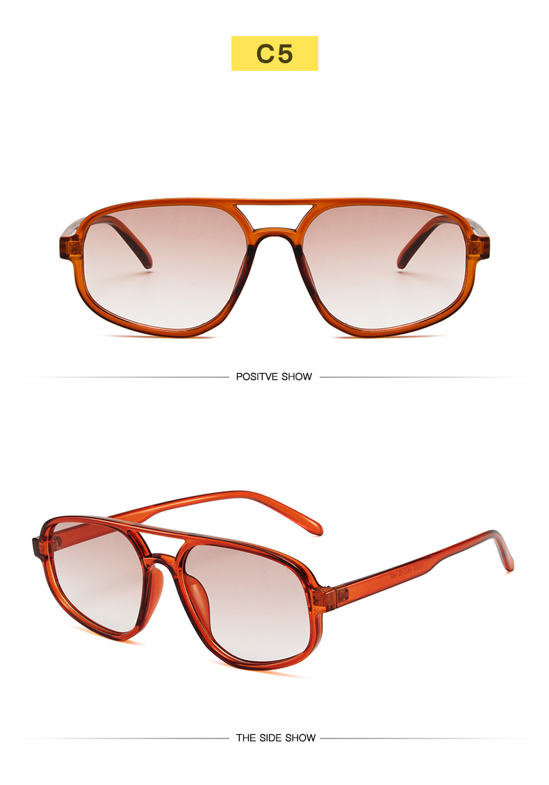 Title 4, Fashion Simple Double Beam Sunglasses Men