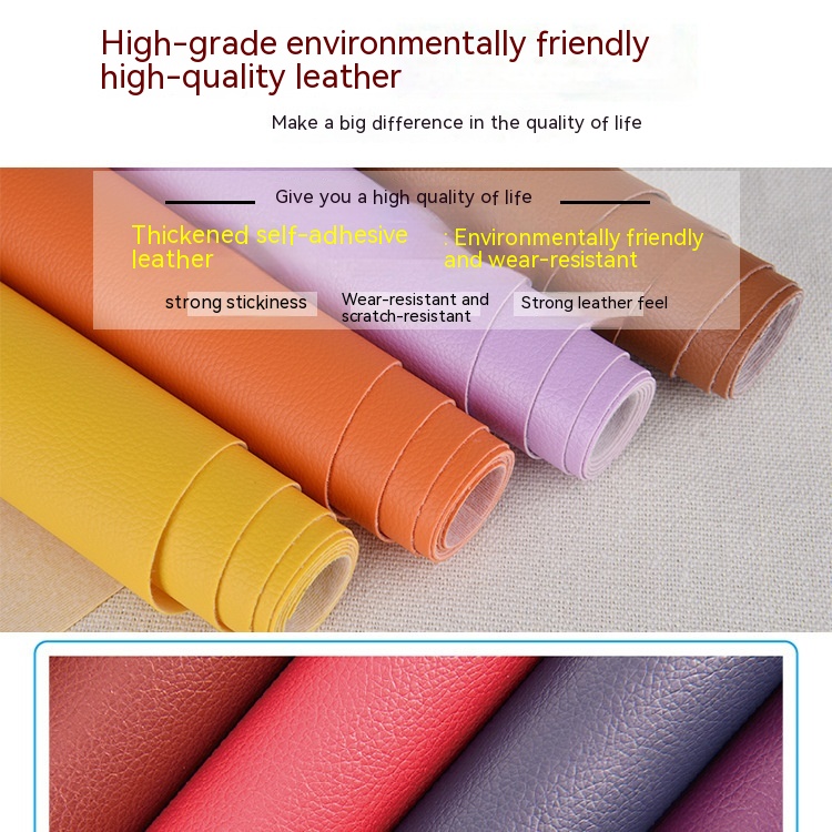 Title 17, Litchi Self-adhesive Leather Refurbished Bedsid...