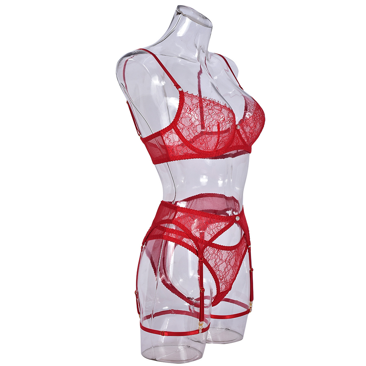 Title 20, Comfortable See-through Underwear Four-piece Set