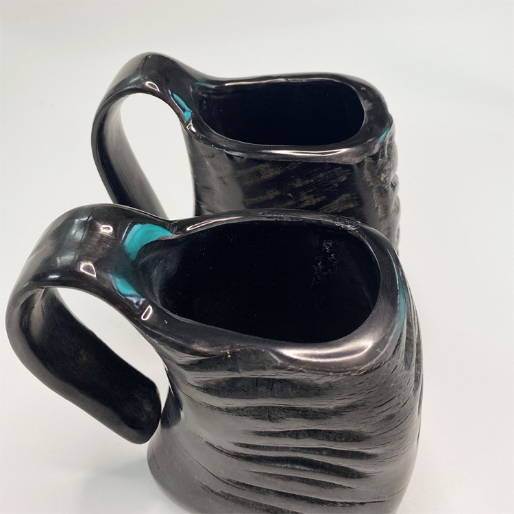 Large Capacity Horn Water Cup With Handle Horn Crafts