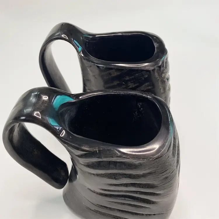 Large Capacity Horn Water Cup With Handle Horn Crafts